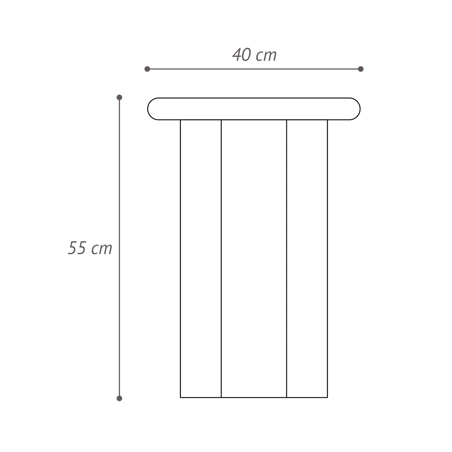 Pole Yan Sehpa Siyah