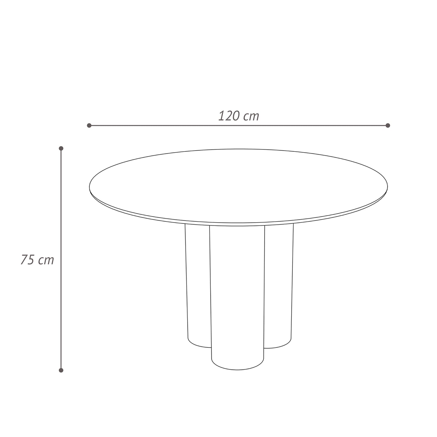 Round Masa Vizon