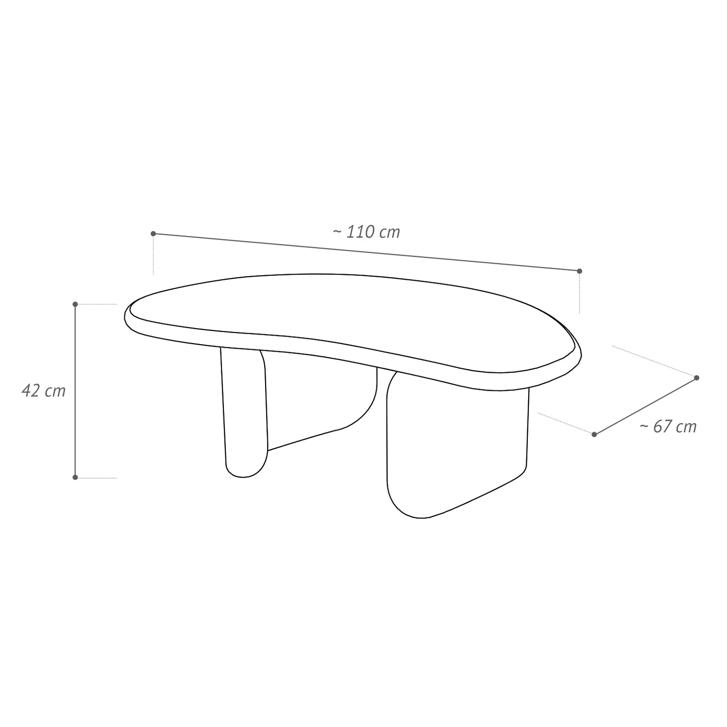 Rast Orta Sehpa Bordo