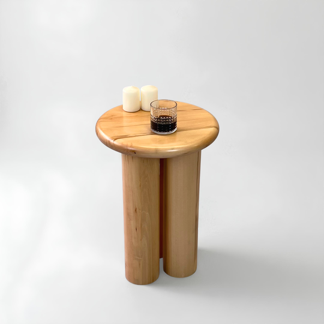 Pole Yan Sehpa Natürel